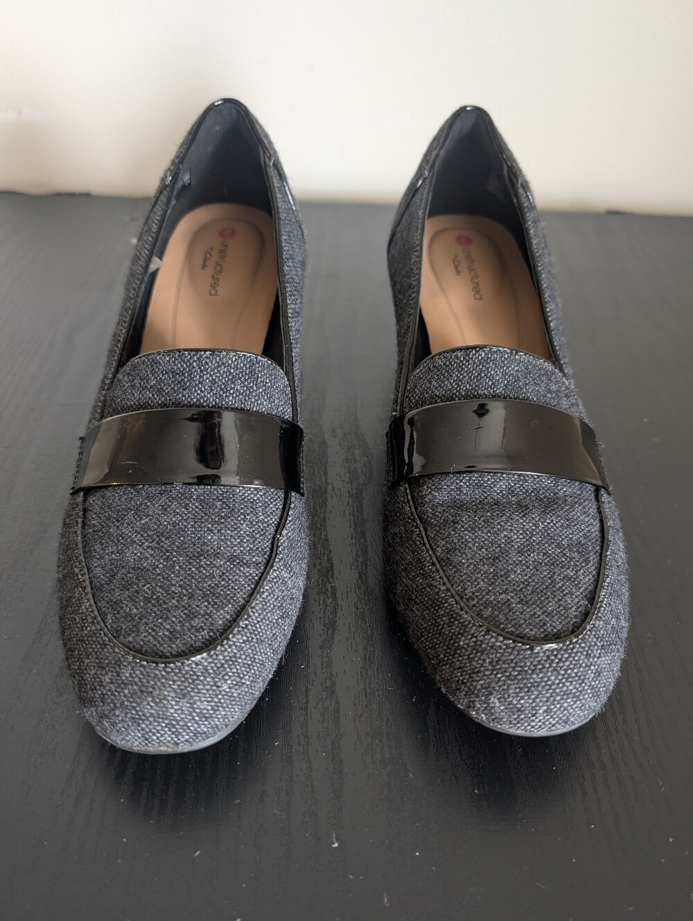 Clarks Unstructured Classic  Pump Mid heel shoes Dark Academia Office Sz 8.5 M